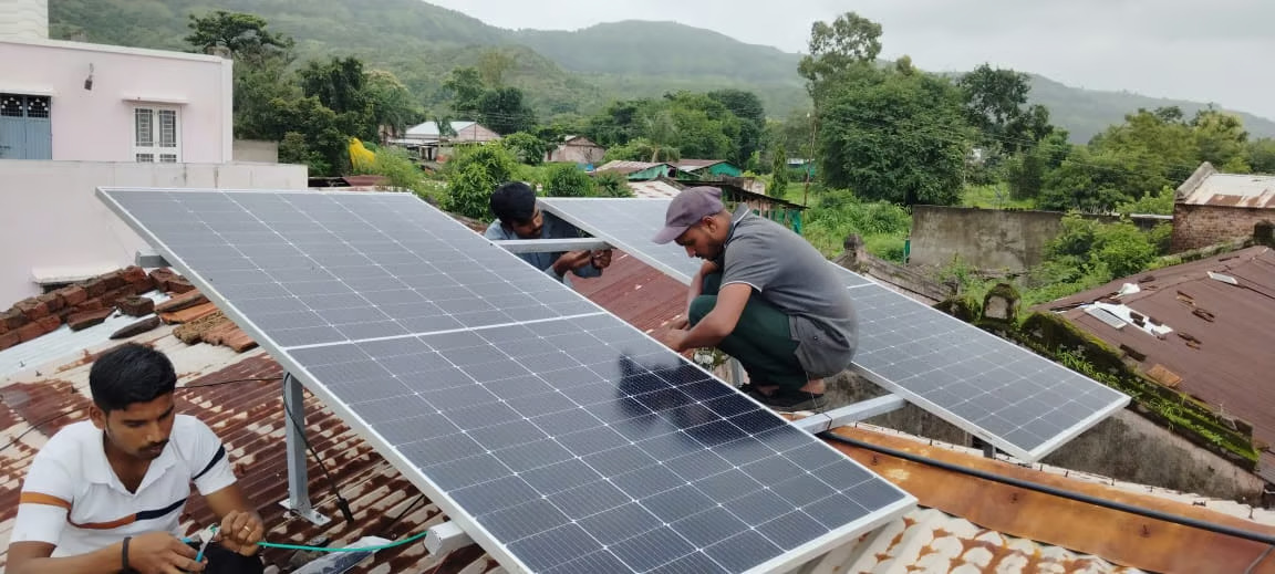 Churu , Rajasthan solar panel installed